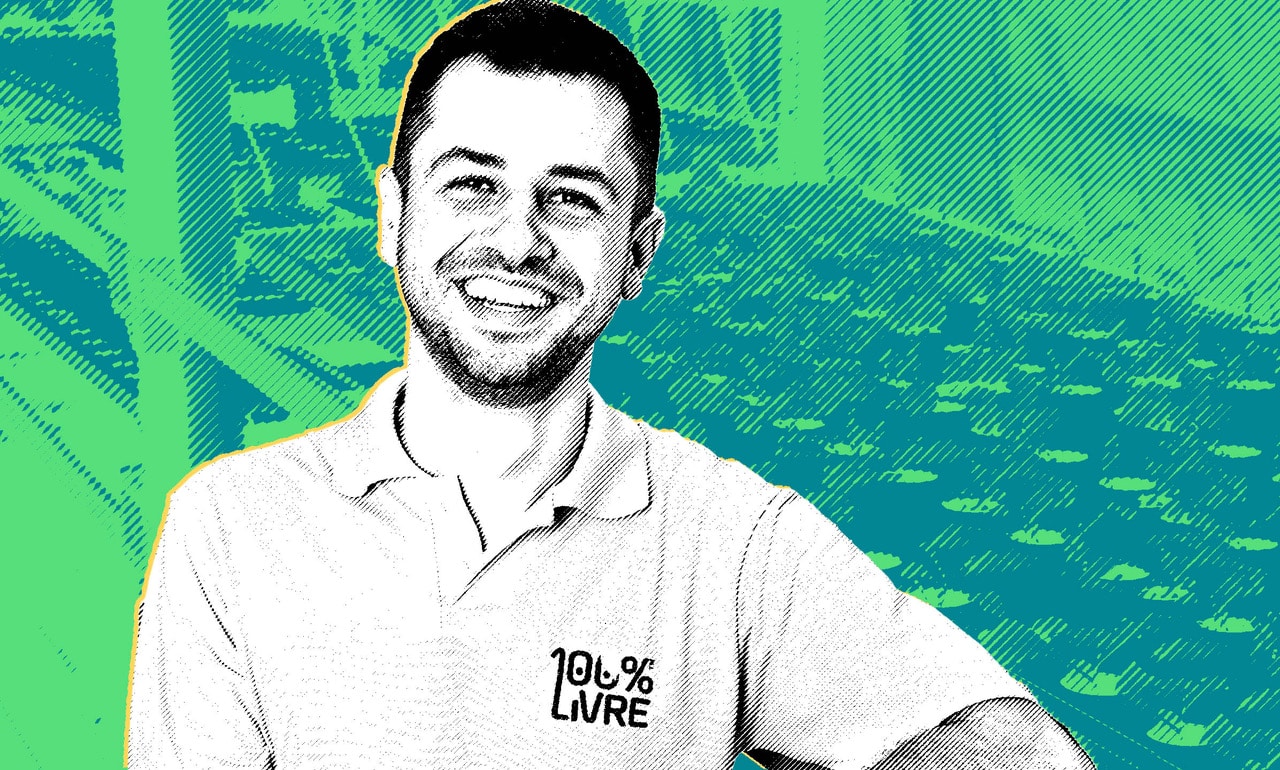 Diego Gomes, fundador da 100% Livre, startup de hidroponia vertical