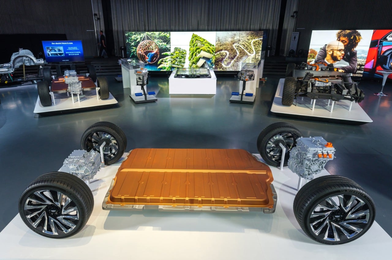 O sistema de baterias Ultium, da GM, que será usado nos carros elétricos da montadora